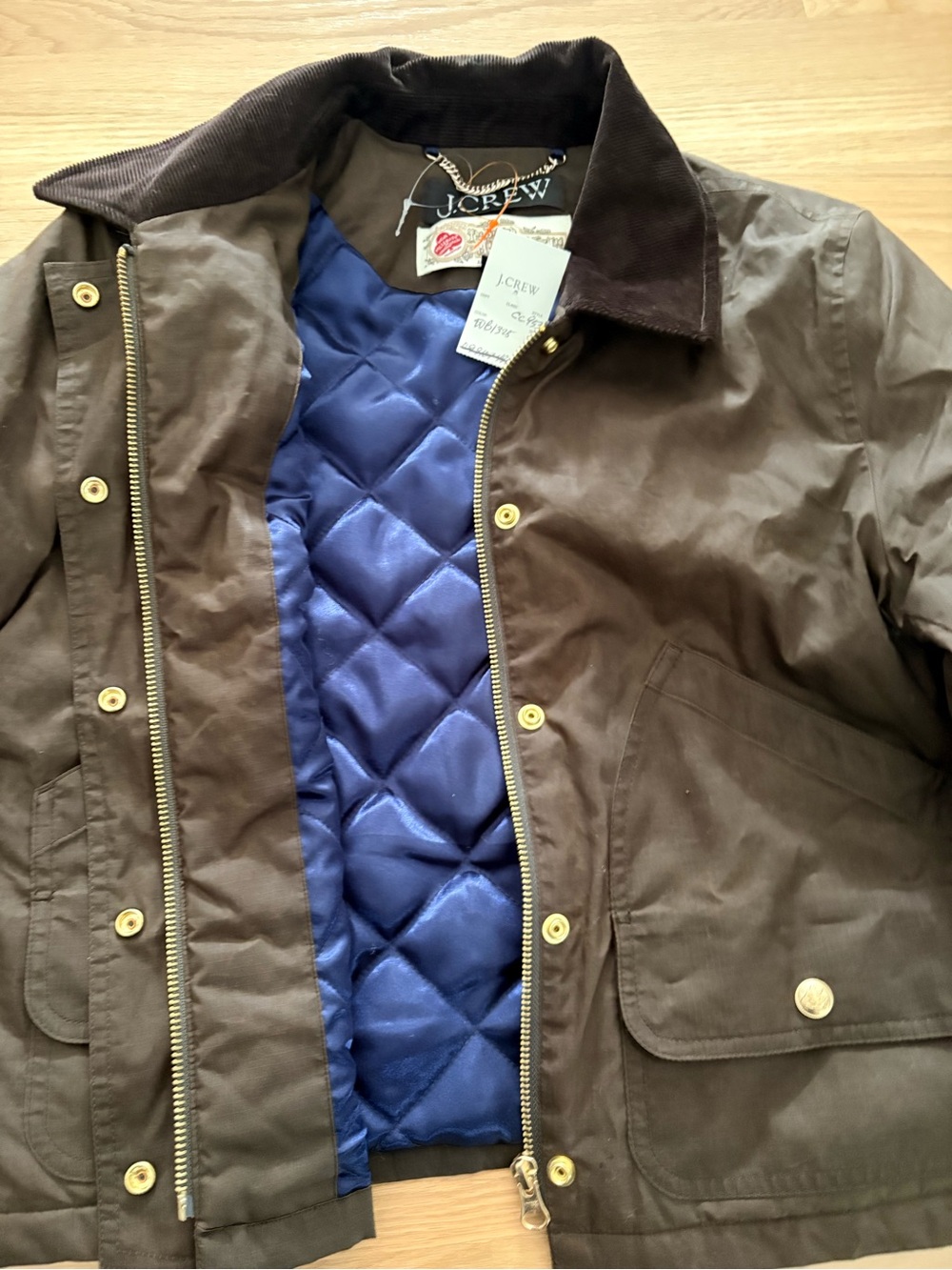 J.Crew short barn jacket Millerain S Small New ripstop - Picture 3 of 4